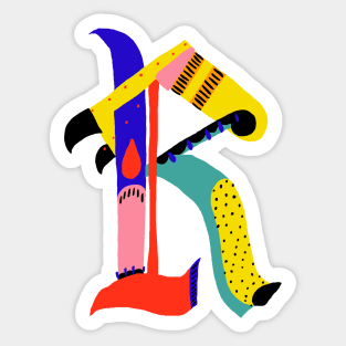 R Letter Sticker